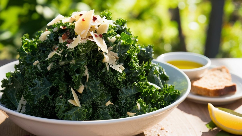 Kale,Salad,With,Lemon,Dressing:,A,Refreshing,Salad,Of,Tender